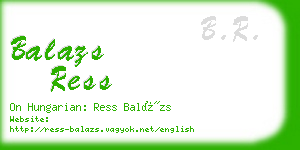 balazs ress business card